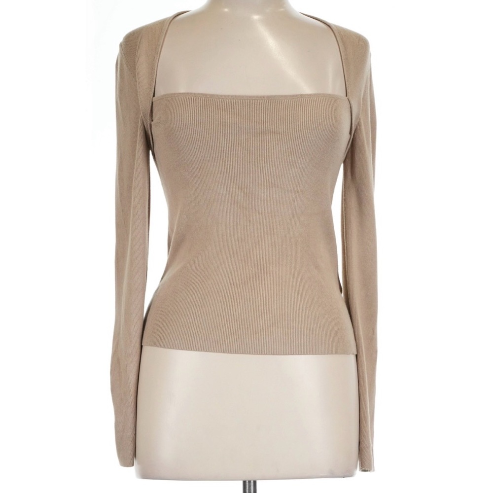 & Other Stories Tan Long Sleeve Blouse